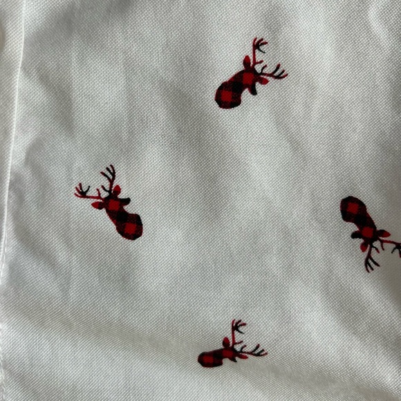 IZOD kids button down Christmas shirt with buffalo plaid reindeer accents - Picture 4 of 4